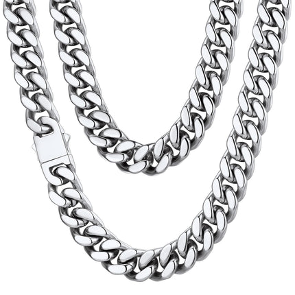 ChainsHouse Stainless Steel Mens Cuban Link Chain, 14mm, 20"