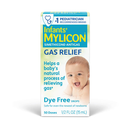 MYLICON Infants Gas Relief Drops for Infants and Babies, Dye Free Formula, 1 Fluid Ounce (Pack of 2)
