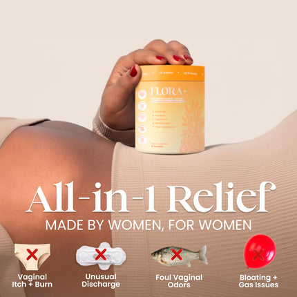 ALLFEMME Flora+ Women’s Vaginal Probiotic Gummies for pH Balance, Odor and Freshness Support with Prebiotics & Hyaluronic Acid, Sugar Free Pineapple, Vegan Non-GMO | 30 Gummies