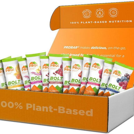 PROBAR Bolt Energy Chews Variety Pack – Organic Vegan Sports Gummies with Electrolytes & B Vitamins for Running & Cycling, Fast Carb Fuel, Gluten Free, Non-GMO (12 Pack), Flavors May Vary