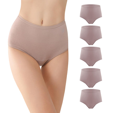 BATTEWA Incontinence Underwear for Women Washable, Leak Proof Underwear High Waist Cotton,Bladder Leakage 50ML (5Blush, 5X-Large, 5 Pack)