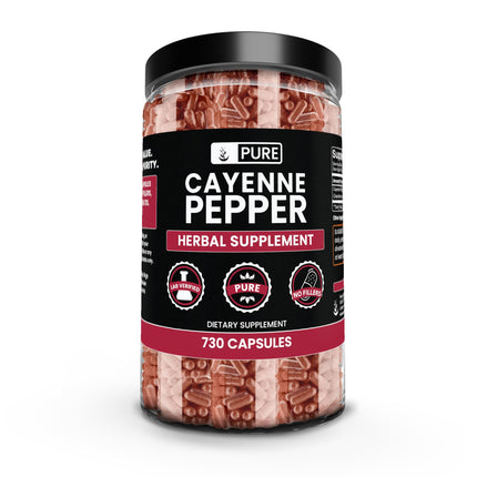 PURE ORIGINAL INGREDIENTS Cayenne Pepper (730 Capsules) No Magnesium Or Rice Fillers, Pure, Lab Verified