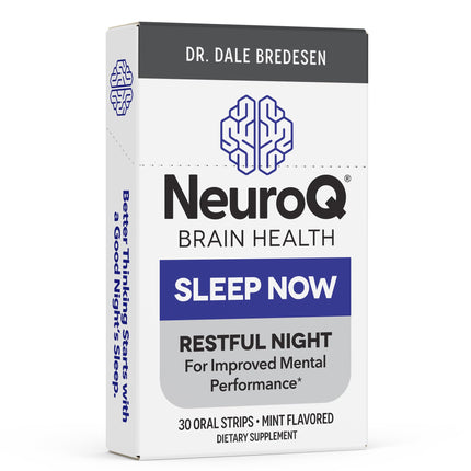LifeSeasons NeuroQ Sleep Now - Natural Sleep Support Supplement - Maintain Healthy Sleep Cycles & Brain Function - Melatonin & L-Theanine - Non-Habit Forming - 30 Mint Oral Strips
