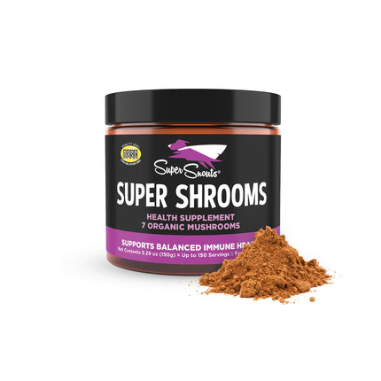 Super Snouts Super Shrooms Mushroom Immune Support Supplement for Dogs and Cats, 5.29 oz - Made in USA Organic Non-GMO, Immune Health, Strong Immunity, 7 Mushroom Blend Powder