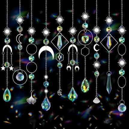 Crystal Suncatcher, 10 Pcs Colorful Sun Catchers Indoor Window Hanging