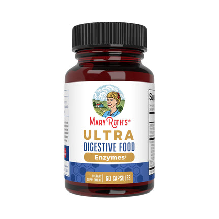MARYRUTH'S Organics Ultra Digestive Enzymes Capsules | Up to 2 Month Supply | Supplement for Gut Health Support | Digestion & Immune Support with Amylase | Lipase & Lactase | Vegan | 60 Count