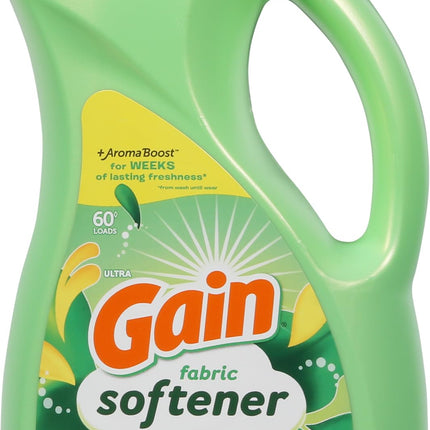 Gain Liquid Fabric Softener, Original Scent, 44 FL OZ LIQ., 60 Loads, Smooth Touch - softness you can feel