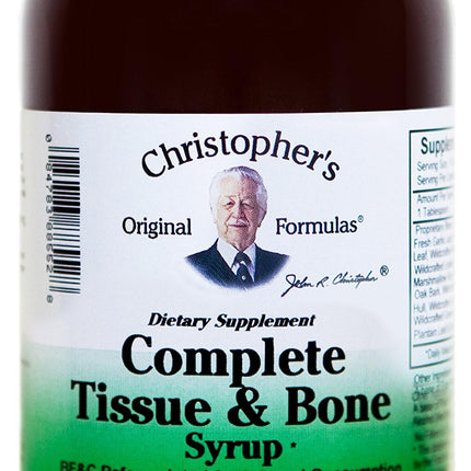 Christopher's Original Formulas Complete Tissue and Bone Syrup – Traditional Herbal Blend to Support Bones, Tissue & Cartilage, Liquid Botanical Formula, 16 oz