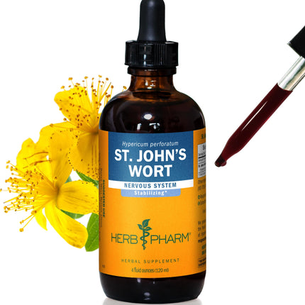 Herb Pharm St. John’s Wort Liquid Herbal Extract: Tincture that Promotes Positive Mood & Healthy Emotional Balance with St. John’s Wort Herb | Non-GMO, Gluten-Free, Up to ~12 Week Supply, 4 oz*
