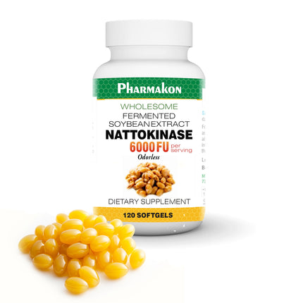 PHARMAKON Natural Nattokinase Fermented Soybean Extract, 6000 FUs per Serving