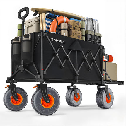 Beach Wagon with Big Wheels for Sand,9" Big Wheels, 440lbs Wagons Carts