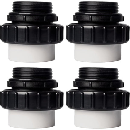 TonGass (4-Pack) 2" MIP x 2" PVC Hi-Temp Unions Compatible with Pentair Whisperflo & Intelliflo Pool Pumps Hand-Tightened Pool Pump High Temp Unions Replacement for Schedule 40 Male Adapters