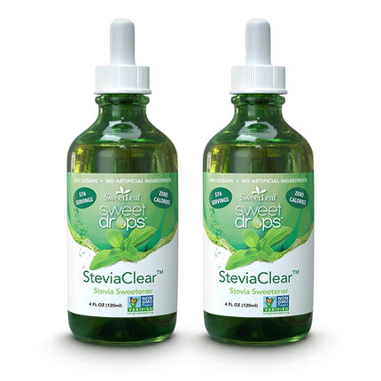 SweetLeaf Stevia Steviaclear Liquid Extract 4 oz Set of 2