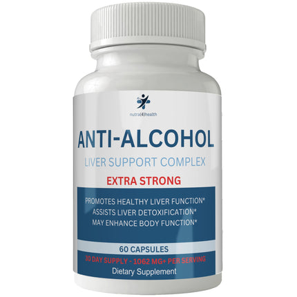 nutra4health Anti Alcohol Craving Supplement, Anti-Alcohol Complex, Anti Drink Support, 60 Capsules to Help Reduce Cravings
