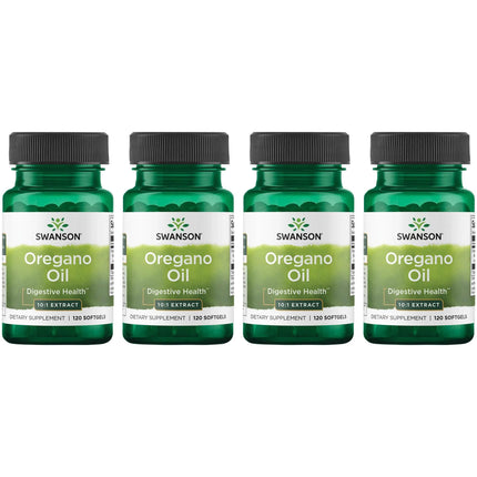 Swanson Oregano Oil 10:1 Extract Digestive and Respiratory Health Supplement for Adults Seeking Natural GI and Urinary Tract Support - 150 mg (120 Softgels, 4 Pack)