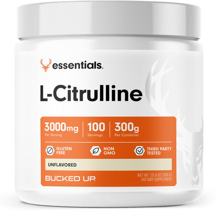 Bucked Up L-Citrulline 3000mg Powder, Essentials (100 Servings)