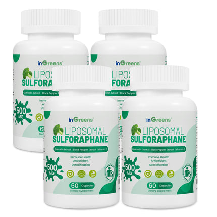inGreens Liposomal Sulforaphane 500mg Supplement,4 Pack, 240 Capsules