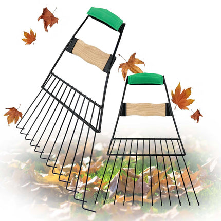Altdorff Steel Leaf Scoops, Hand Rakes for Picking Up Leaves, Sturdy Garden Large Leaf Grabber Leaf Rake for Picking up Leaves, Collect Garbage and More