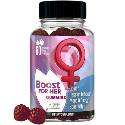 Libido Booster for Women Intimacy Gummies - Increase Passion, Desire, Mood & Excitement, Relieve Stress, Reduce Dryness & Heighten Sensitivity, KSM-66 Ashwagandha Aphrodisiac & Arousal Supplements