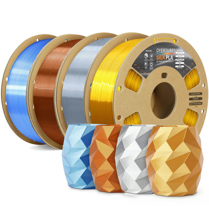 OVERTURE Silk PLA Filament 1.75mm, Clog-Free Shiny, Metallic Shine 3D Printer Filament, 1kg Spool (2.2lbs), Ideal for Cosplay Jewelry & Home Decor (Silk Pink)