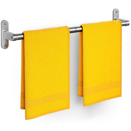 Powools Brushed Nickel Towel Rack for Bathroom - 24" Rustproof Towel Holder, Sturdy Towel Bar Wall Mounted, Space-Saving Towel Hanger, Bathroom Accessories, Home Decor, Apparment Essentials