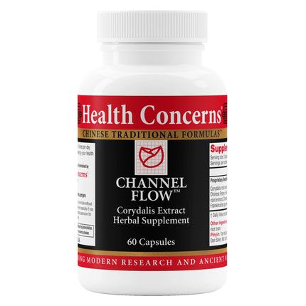 Health Concerns Channel Flow – Muscle Relaxation & Pain Support Supplement for Men & Women – Corydalis Root Extract – Chinese Herbal Formula for Headaches, Joint & Menstrual Discomfort – 60 Capsules