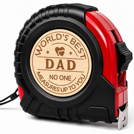 Fathers Day Dad Gifts from Daughter Son, Dad Gifts Personalized Engraved Tape Measure Birthday Woodworking Carpenter Tool Gifts for Men 25FT/7.5m (Dad)