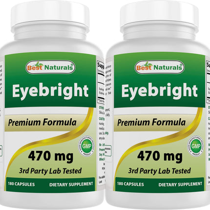 Best Naturals Eyebright 470 mg 180 Capsules (180 Count (Pack of 2))