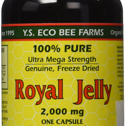 100% Pure Freeze Dried Fresh Royal Jelly - 2000 mg YS Eco Bee Farms 75 Caps