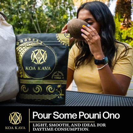 Koa Kava Kava Powder Tea – 1 Kilo (2.2 Pounds) Noble Tongan Kava Root, Pouni ONO Kava Drink for Relaxation and Good Vibes, Sourced Directly from Vava'U, 1 Kilogram
