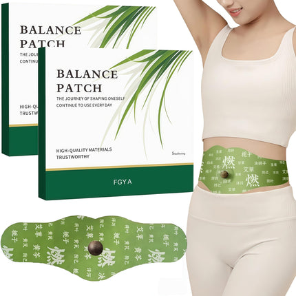 2 Hanpo Japanese Herbal Balance Patch, Plant-Based Ingredients, Comfortable Adhesive Design, Easy Topical Use, 2 Boxes, 10 Patches