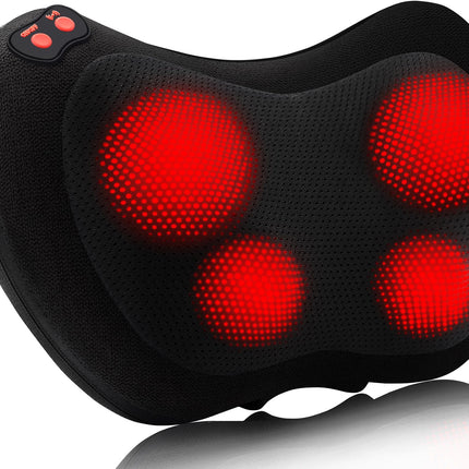 Papillon Back Massager with Heat,Shiatsu Pillow for Body Pain Relief Black