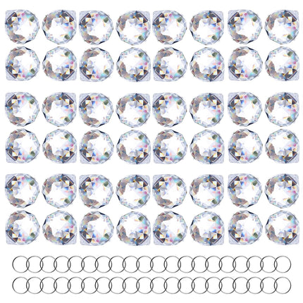 48pcs Clear Crystal Ball Prism 20mm Chandeliers Prism Sun Catcher Hanging
