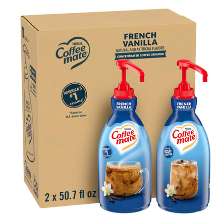Nestle Coffee mate French Vanilla Non-Dairy Creamer Pump, 50.7 oz, 2-Pack