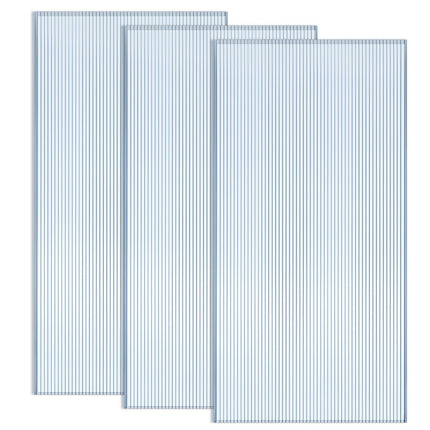 Hotop 3 Pcs Polycarbonate Greenhouse Panels Double Layer Polycarbonate Panels Waterproof UV Protected Sheet Corrugated Plastic Roof Greenhouse Replacement Cover (4' X 2' X 0.24")