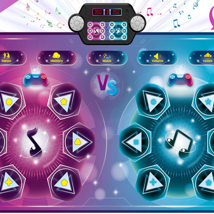 maysida Dance Mat Toy Gift for Kids ages 3-12, Dancing Music Playmat with 12 Key, Large Size (59*38 in), Double User Challenge Game Christmas Birthday Gift for Girls Boys 5 6 7 8 9 10 11 12 Year Old