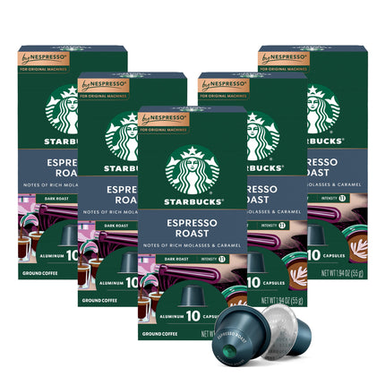 Starbucks by Nespresso Original, Dark Roast Espresso, 50-count