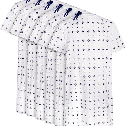 Unisex Hospital Gowns Back-Tie Fits Sizes up to 2XL, Blue Star, Pack of 6