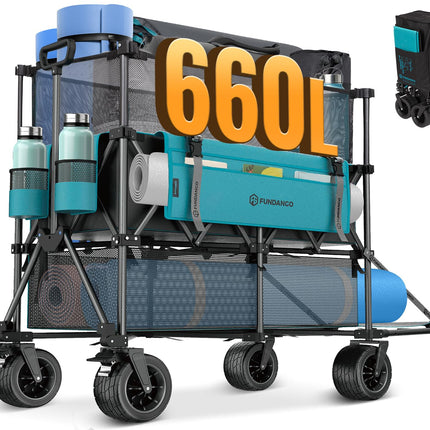 FUNDANGO 660L Double Decker Wagon with Tailgate and High Extender