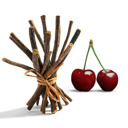 Aroma Depot 16oz. Cherry Licorice Root Chew Sticks for Humans. 100% Pure Natural | Oral Health & Fresh Breath | Individual Liquorice Chew Sticks are 6.5-7 inches Long—Glycyrrhiza Glabra from Turkey.
