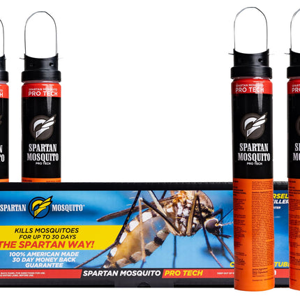 Spartan Mosquito Pro Tech - 1 Acre Pack 4 Tubes | Outdoor Mosquito Repellent for Yard, Patio & Home | Natural Insect Killer & Bug Control Barrier