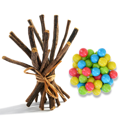 Aroma Depot 16oz. Bubble Gum Licorice Root Chew Sticks for Humans. 100% Pure Natural | Oral Health & Fresh Breath | Individual Liquorice Chew Sticks are 6.5 inches Long—Glycyrrhiza Glabra from Turkey.