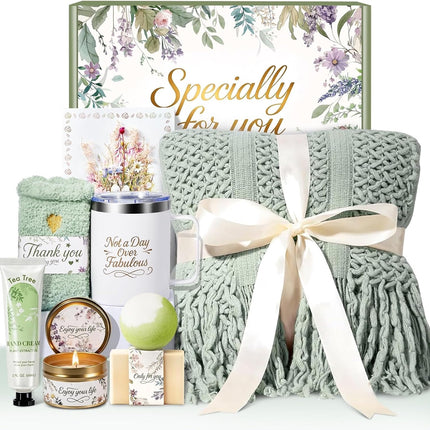 Birthday Gifts for Women, Christmas Self Care Gift Basket for Women, Thinking of You & Get Well Soon Gifts, Relaxing Spa Care Package for Mom, Sister, Best Friend, Her