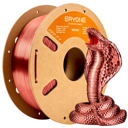ERYONE Silk PLA Filament for 3D Printer 1.75mm +/- 0.03mm, Shiny Filament 1kg (2.1lbs)/Spool, Silk Copper