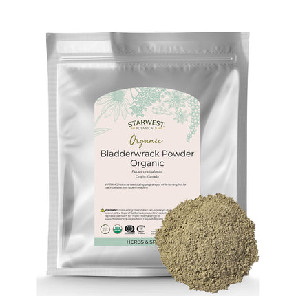 Starwest Botanicals Dried Bladderwrack Organic Powder - Natural Seaweed Herb, Versatile Marine Botanical, Certified Kosher, Non-GMO - Bulk 1 lb Bag