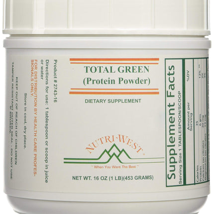 Nutri-West - Total Green Protein Powder - 16oz