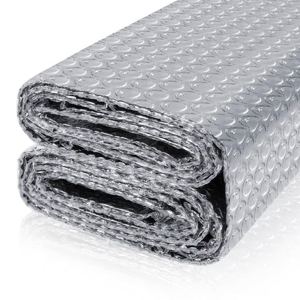 Reflective Bubble Insulation Sheet, Double Side Aluminum Foil Bubble Shield, Aluminum Foil Thermal Insulation Radiant Barrier for Windows, RV, Roof, Garage Door (47IN X 10FT)