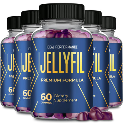 Jellyfil Gummies, Jellyfil Supplement Gummys with All Natural Ingredients - Maximum Strength, Daily Energy & Wellness Support, All Natural for Drive, Stamina and Active Lifestyle Reviews (5 Pack)
