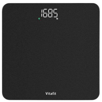 Vitafit Scale for Body Weight, High Accuracy 0.1lb by Our Professional Factory Since 2001, Digital Weight Scale LED and Step On, 3*AAA Batteries Included, 400lb/182kg, Spray Silver Black