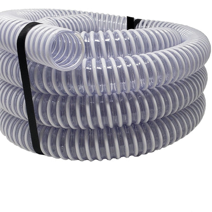 Sealproof 1.5" Pool Filter Pump Connection Hose for Above Ground Pools, 20 FT x 1-1/2 Inch Premium Quality Kinkproof PVC, Made in USA | Cut to Desired Length, Includes 4 Hose Clamps